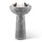 Glitzhome® 27.5" LED Birdbath Outdoor Fountain with Birds